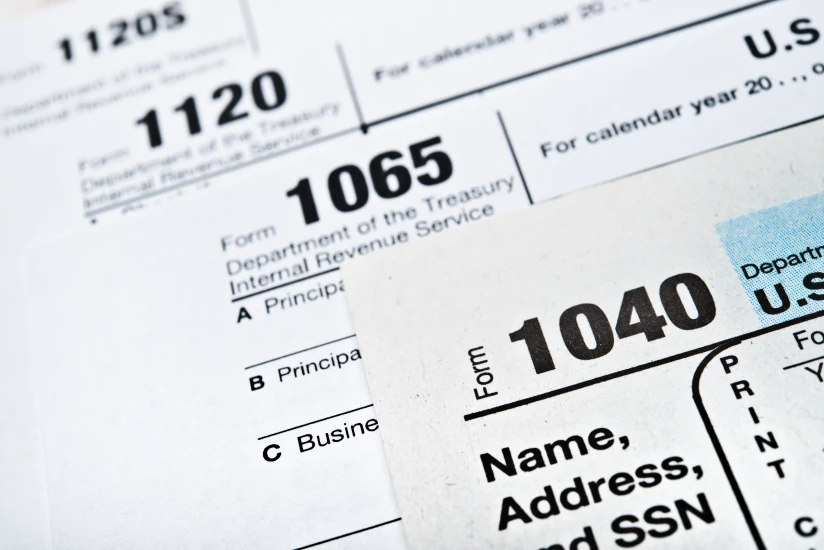 IRS forms 1040, 1065 and 1120